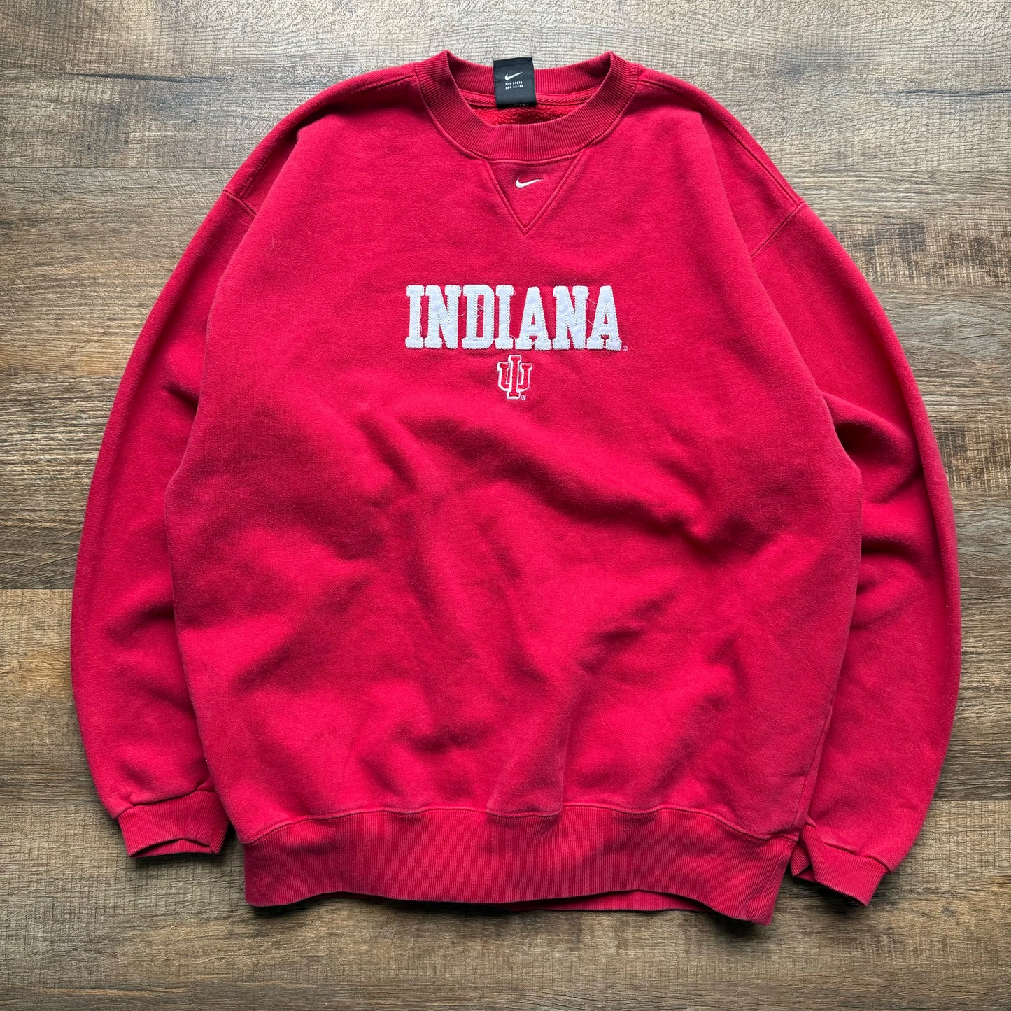 Indiana Nike Embroidered Crewneck Sweatshirt Red