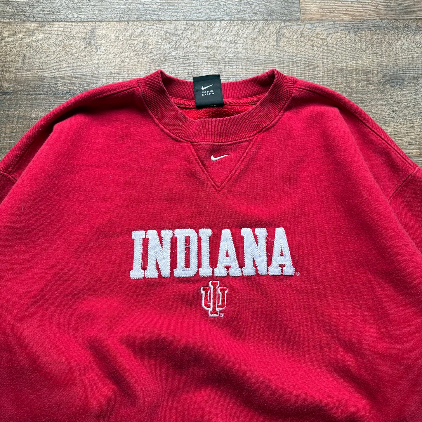 Indiana Nike Embroidered Crewneck Sweatshirt Red