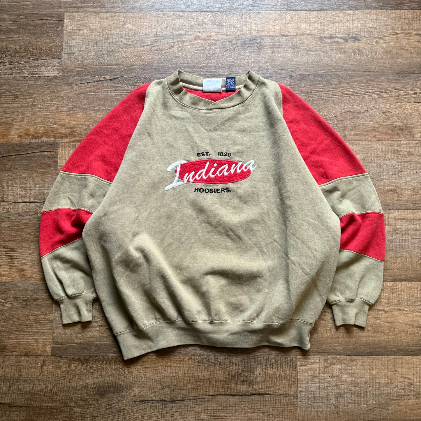 Indiana CS Embroidered Color Block Crewneck Sweatshirt