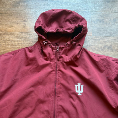 Fleece Lined Nylon Jacket Windbreaker Hooded