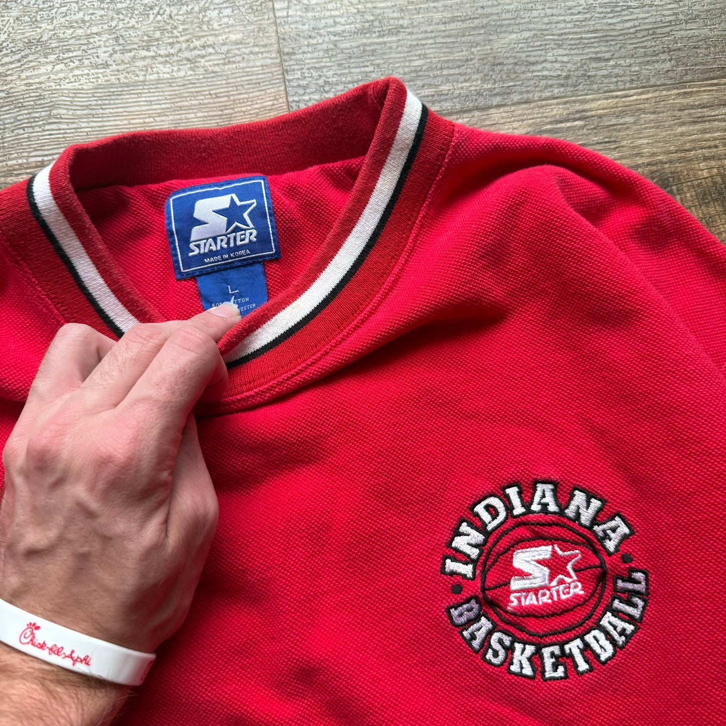 Starter Indiana Basketball Pullover Sweatshirt Red